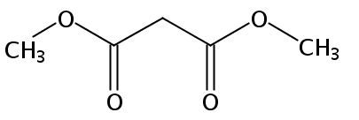 Structural formula of Dimethyl Propanedioate