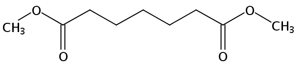 Structural formula of Dimethyl Heptanedioate