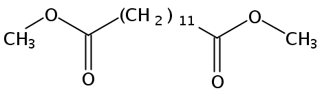Structural formula of Dimethyl Tridecanedioate