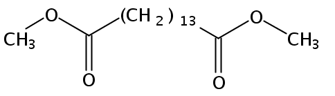 Structural formula of Dimethyl Pentadecanedioate