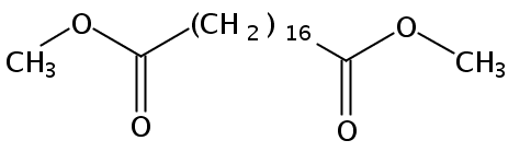 Structural formula of Dimethyl Octadecanedioate