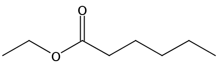 Structural formula of Ethyl Hexanoate