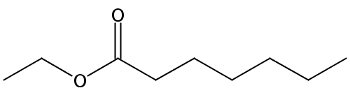 Structural formula of Ethyl heptanoate