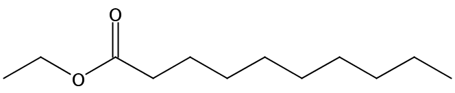 Structural formula of Ethyl Decanoate
