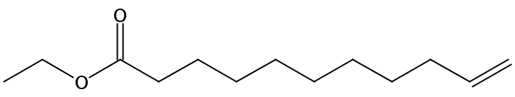 Structural formula of Ethyl 10-undecenoate