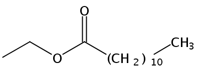Structural formula of Ethyl Dodecanoate