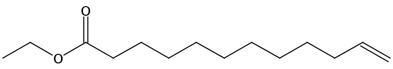 Structural formula of Ethyl 11-dodecenoate