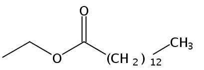 Structural formula of Ethyl Tetradecanoate