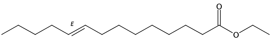 Structural formula of Ethyl 9(E)-tetradecenoate