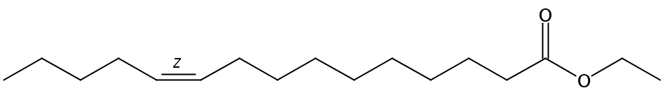 Structural formula of Ethyl 10(Z)-pentadecenoate