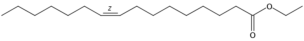 Structural formula of Ethyl 9(Z)-Hexadecenoate
