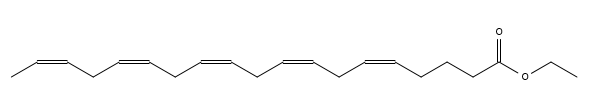 Structural formula of Ethyl 5(Z),8(Z),11(Z),14(Z),17(Z)-Nonadecapentaenoate