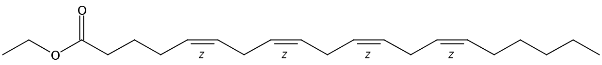 Structural formula of Ethyl 5(Z),8(Z),11(Z),14(Z)-Eicosatetraenoate