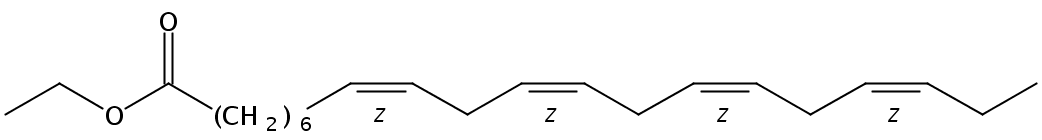 Structural formula of Ethyl 8(Z),11(Z),14(Z),17(Z)-Eicosatetraenoate
