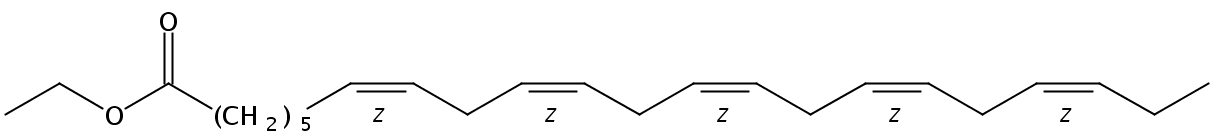 Structural formula of Ethyl 7(Z),10(Z),13(Z),16(Z),19(Z)-Docosapentaenoate