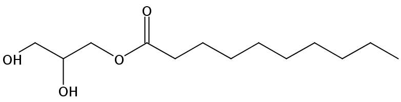 Structural formula of 1-Monodecanoin