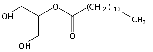 Structural formula of 2-Monopentadecanoin