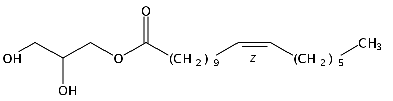 Structural formula of 11(Z)-Monooctadecenoin