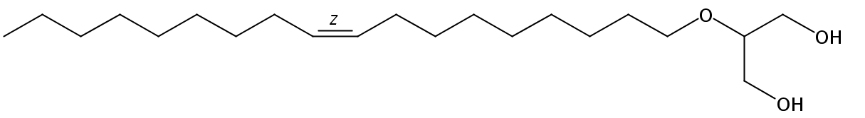 Structural formula of 2-Oleoylglycerol ether 95%