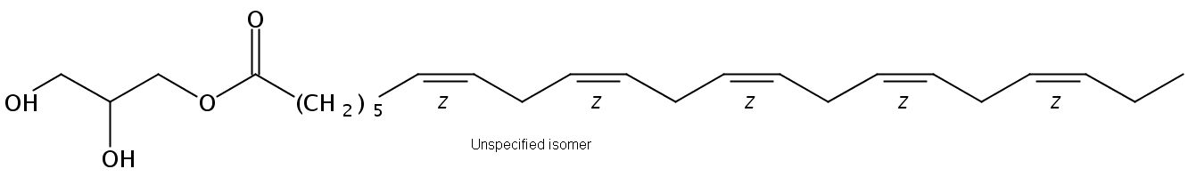 Structural formula of Monodocosapentaenoin (MAG-DPA)