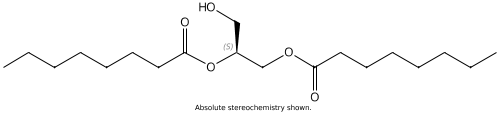 Structural formula of 1,2-Dioctanin-sn-glycerol