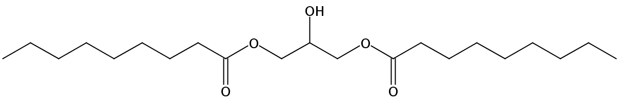 Structural formula of 1,3-Dinonanoin