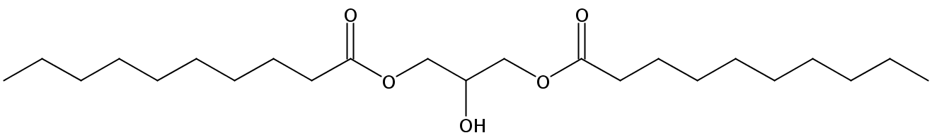 Structural formula of 1,3-Didecanoin