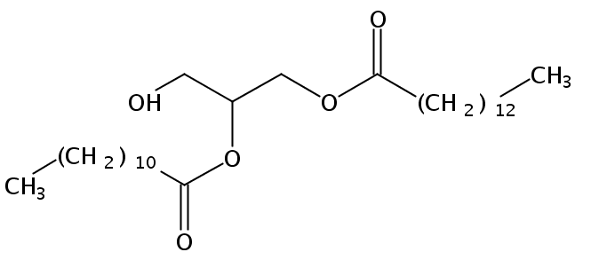 Structural formula of 1-Myristin-2-Laurin