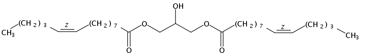 Structural formula of 1,3-Ditetradecenoin (9Z)