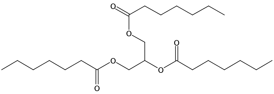 Structural formula of Triheptanoin