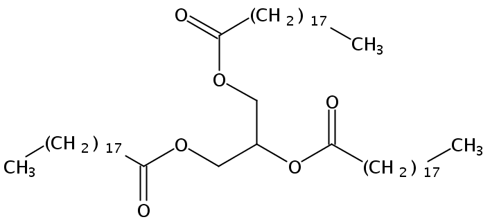 Structural formula of Trinonadecanoin