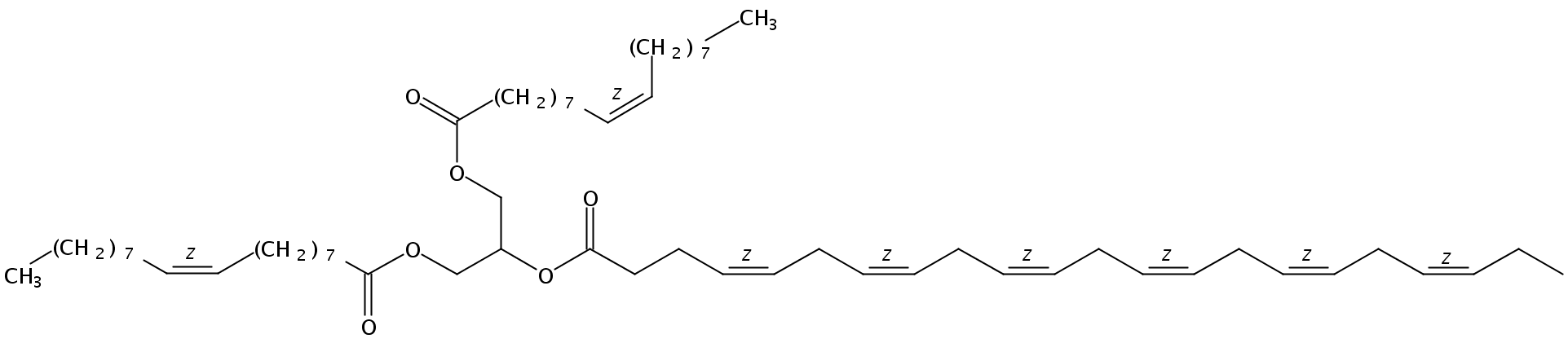 Structural formula of 1,3-Olein-2-Docosahexaenoin