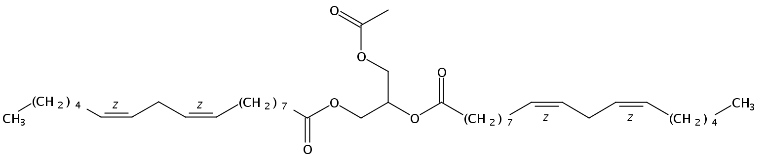 Structural formula of 1,2-Linolein-3-Acetyl