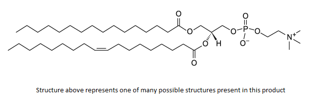 Structural formula of Phosphatidylcholine, PC (egg)