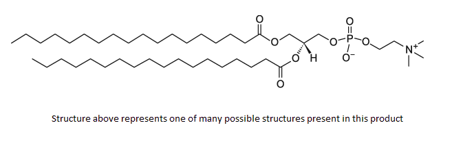 Structural formula of Phosphatidylcholine, PC (soybean, hydrogenated)
