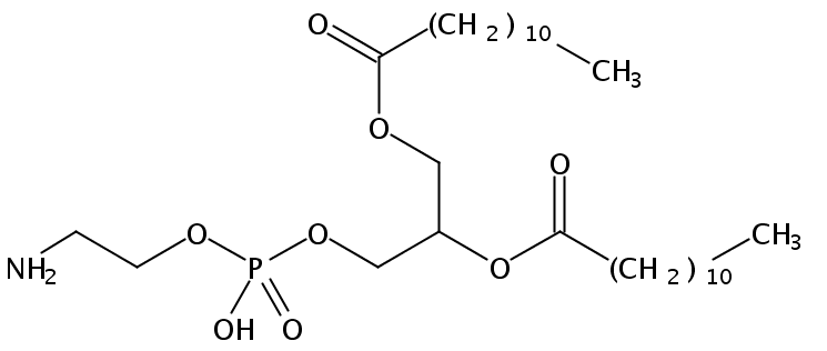 Structural formula of 1,2-Dilauroyl-sn-Glycero-3-Phosphatidylethanolamine