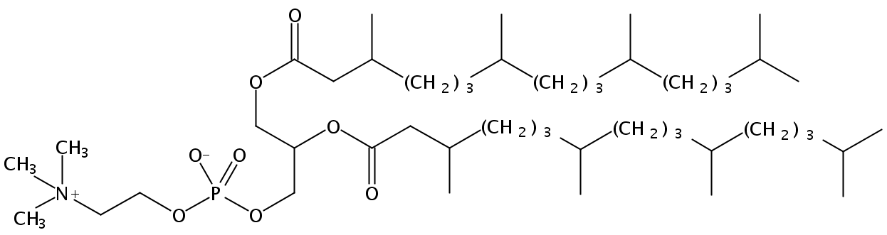 Structural formula of 1,2-Diphytanoyl-sn-Glycero-3-Phosphatidylcholine