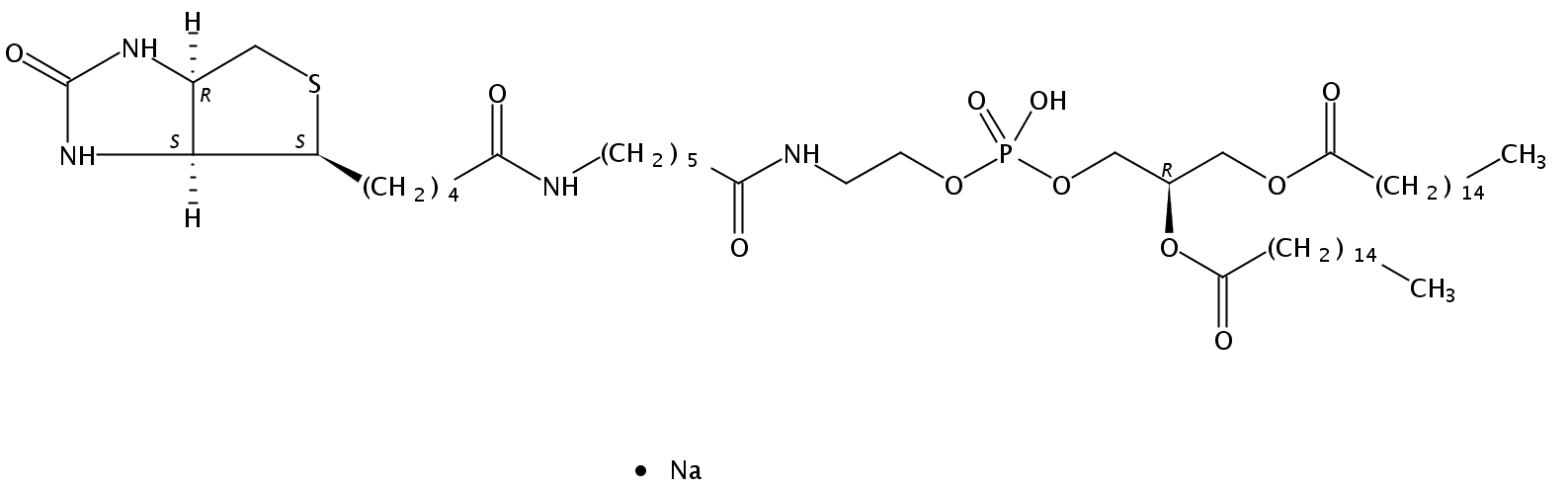 Structural formula of Biotin-Cap-DPPE Na salt