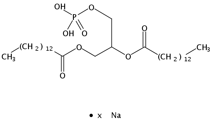 Structural formula of 1,2-Dimyristoyl-sn-Glycero-3-Phosphatidic acid Na salt