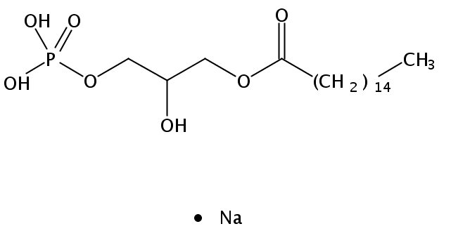 Structural formula of 1-Palmitoyl-lyso-Phosphatidic acid Na salt