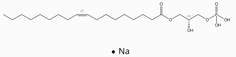 Structural formula of 1-Oleoyl-Lyso-Phosphatidic acid Na salt