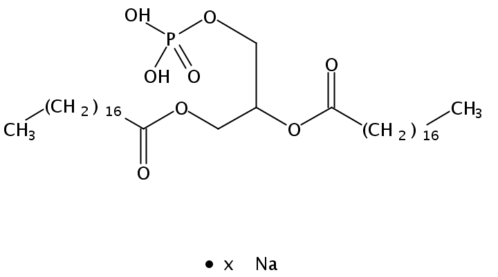 Structural formula of 1,2-Distearoyl-sn-Glycero-3-Phosphatidic acid Na salt