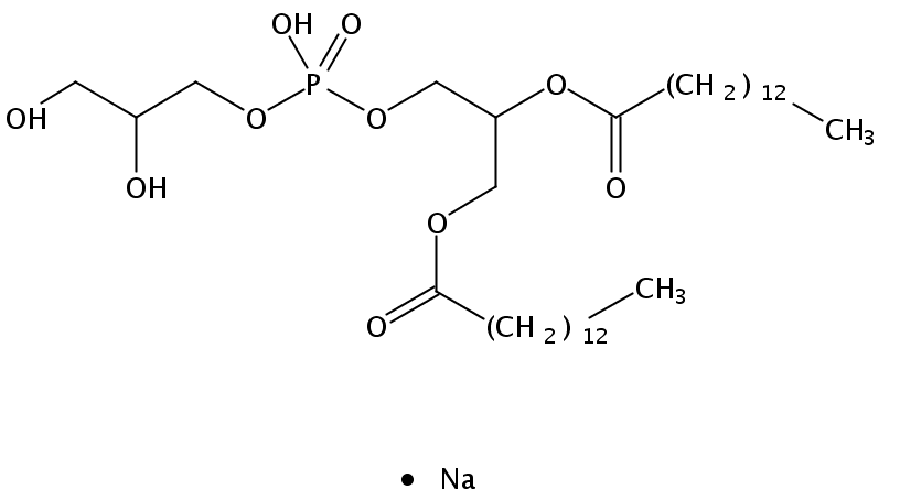 Structural formula of 1,2-Dimyristoyl-sn-Glycero-3-Phosphatidylglycerol Na salt
