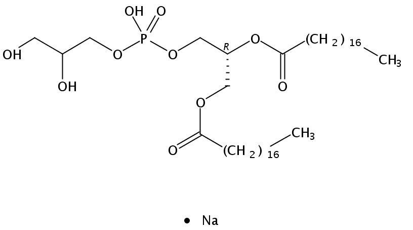 Structural formula of 1,2-Distearoyl-sn-Glycero-3-Phosphatidylglycerol Na salt