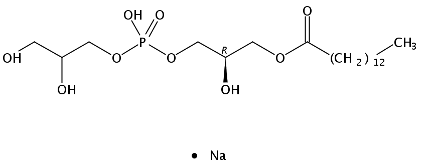 Structural formula of 1-Myristoyl-2-Hydroxy-sn-Glycero-3-Phosphatidylglycerol Na salt