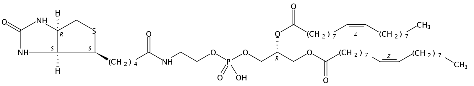 Structural formula of Oleic acid-biotin