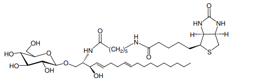 Structural formula of N-Hexanoyl-biotin-glucosylceramide