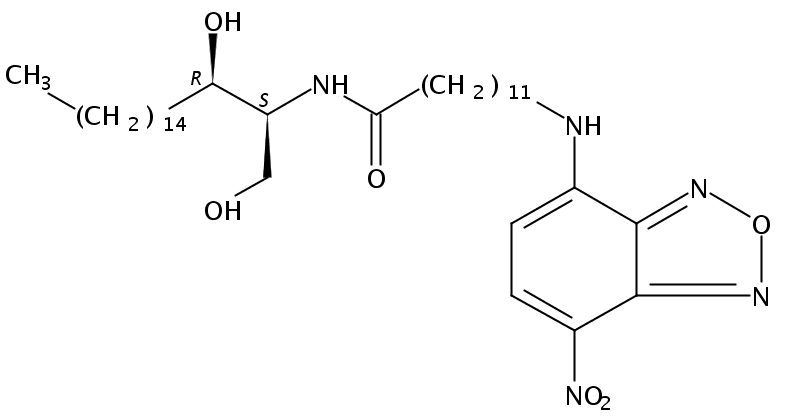 Structural formula of C12 NBD-D-erythro-Dihydrosphingosine