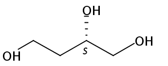 Structural formula of (S)-(-)-1,2,4-Butanetriol