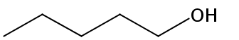 Structural formula of Pentanol